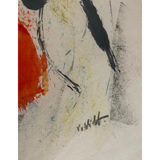 John Von Wicht, Abstract Expressionist Gouache Oil Painting on Paper John Von Wicht Wpa Artist For Sale - Image 4 of 7
