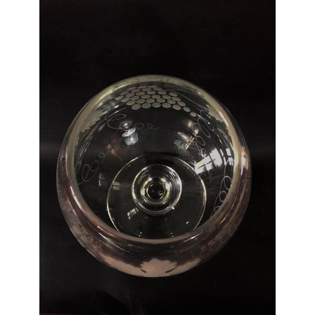 Late 19th Century Blown Glass Coupe with Vines Decor For Sale - Image 3 of 7