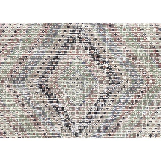 1950s Turkish Kilim. Hand woven with wool on wool foundation in the Oushak region of Turkey. Kilims & Flat Weaves are rugs...