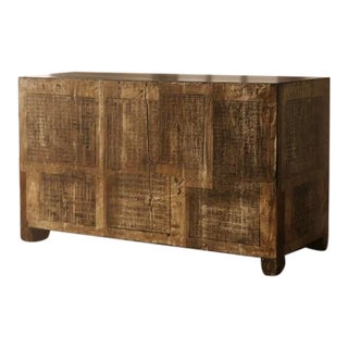 Antique Korean Bandaji Chest-Joseon Era-Brass Hardware-Paper Lined-Blanket Trunk For Sale