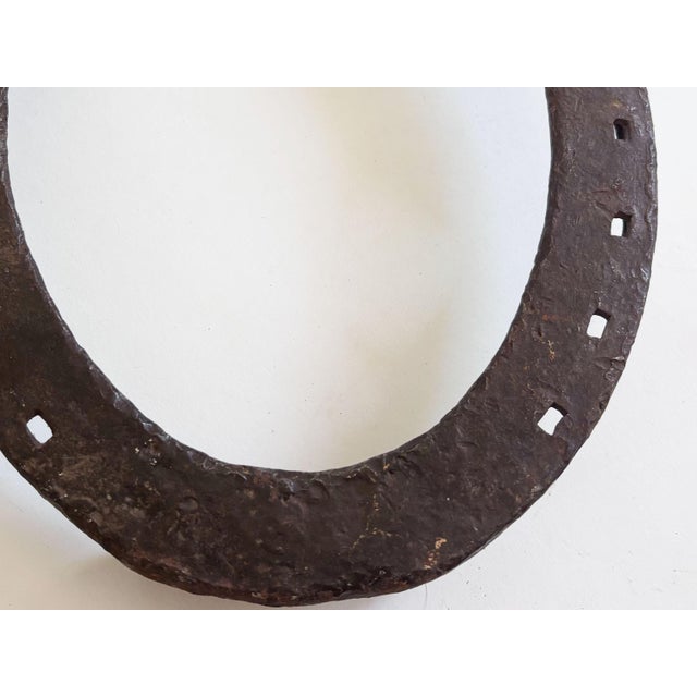 Metal 1900s Large Antique Draft Horse Horseshoe For Sale - Image 7 of 8