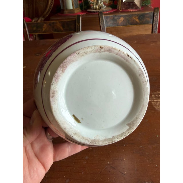 Pink Rare Antique Pink Lustre and Bat Printed Pearlware Waste Bowl, Attributed to Thomas Wolfe, Circa 1805 For Sale - Image 8 of 14