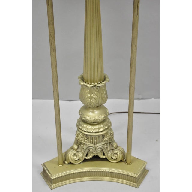 Vintage Victorian Lighted Podium Metal Column Pedestal Base Lectern Book Stand For Sale In Philadelphia - Image 6 of 18