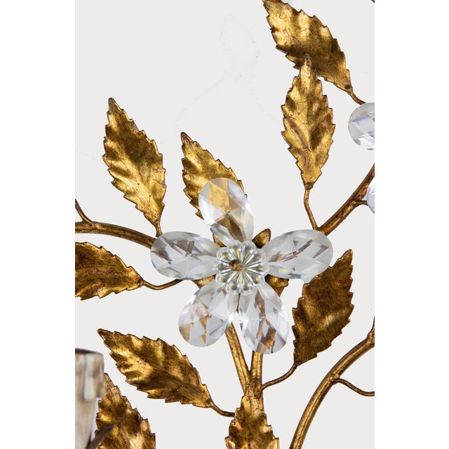 Gilded Brass Bracket Lamp in the style of Hans Kohl, Late 20th Century For Sale - Image 3 of 5