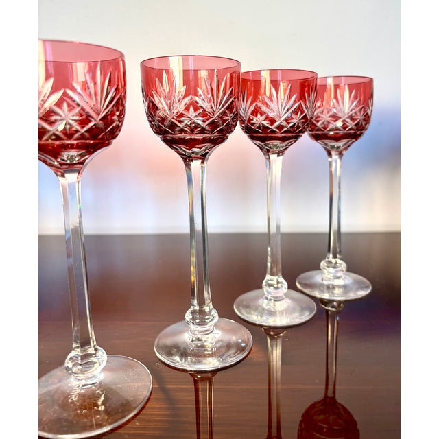 Vintage Liquor Glasses in Saint Louis Crystal, 1920s, Set of 9 For Sale - Image 11 of 18