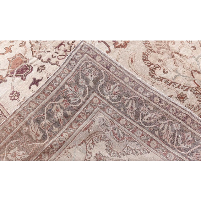 Authentic Antique Indian Amritsar Handmade Wool Rug For Sale - Image 10 of 10