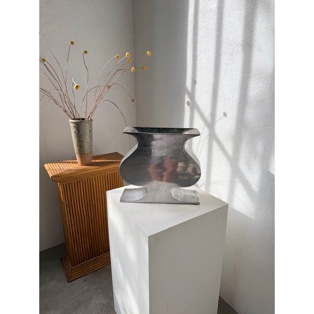 Vintage Cast Aluminum Vase, 1970s For Sale - Image 14 of 18