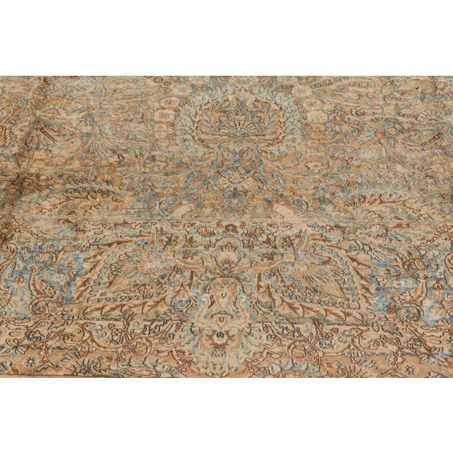 Authentic Persian Kirman Handmade Wool Rug For Sale - Image 10 of 10