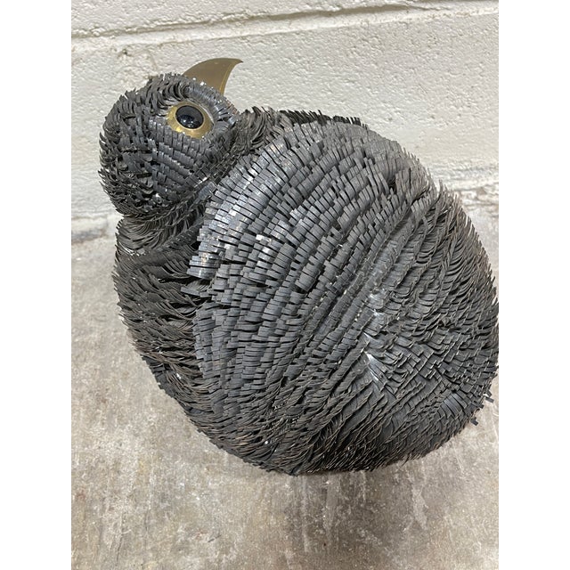 Gray Sergio Bustamante Strip Metal Brutalist Bird For Sale - Image 8 of 9