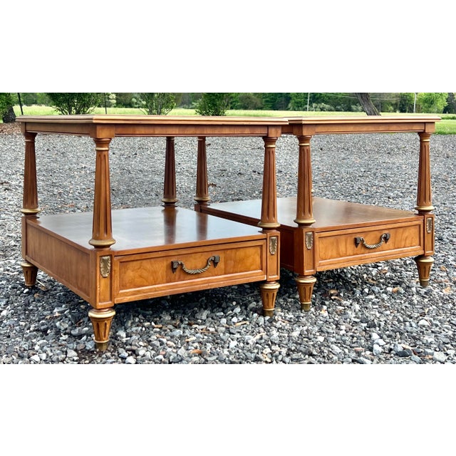 Traditional Vintage Henredon French Regency Side Tables - A Pair For Sale - Image 3 of 12