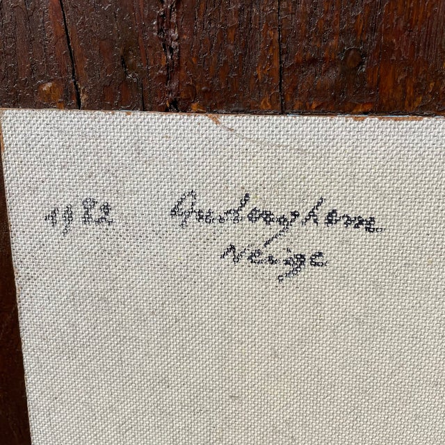 Peinture Paysage De Tony Reniers, 1982, Medium-Density Fibreboard (Mdf) For Sale - Image 6 of 9