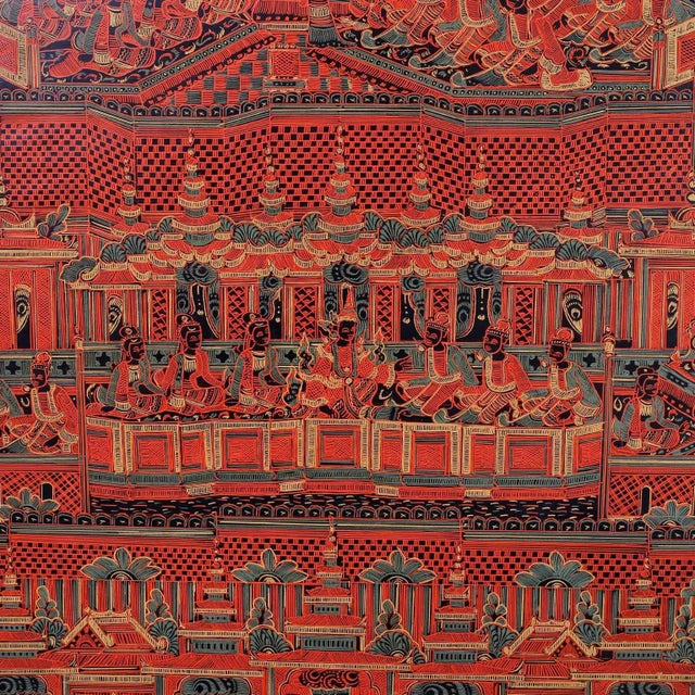 Exotic Thai Hand-Painted Table For Sale In West Palm - Image 6 of 8