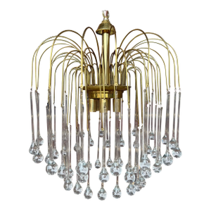 Brass Murano Tear Drop Waterfall Chadalier