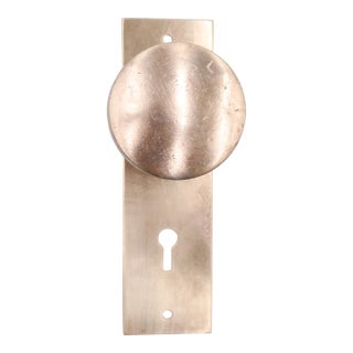 Antique Polished Brass Russell & Erwin Dummy Door Knob Set For Sale