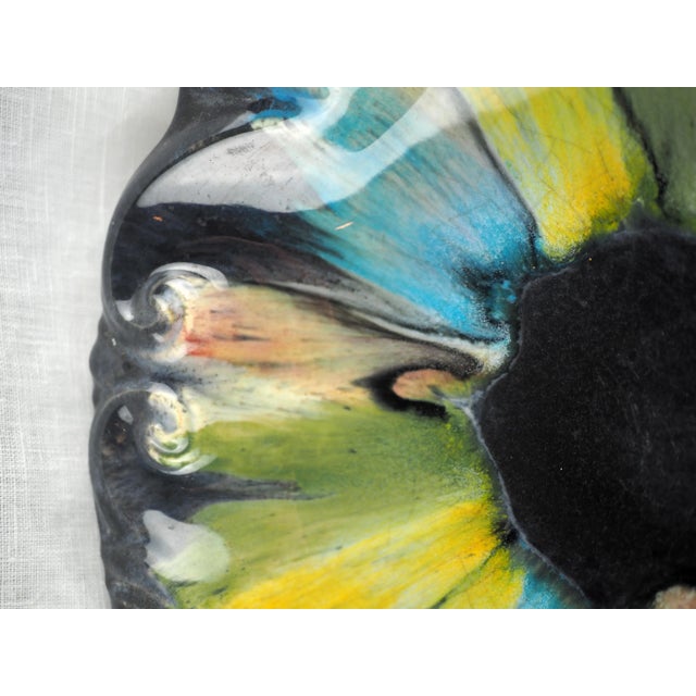 1970s German Fat Lava Fruit Bowl With Baroque Shape and Pastel Colours, West Germany For Sale - Image 10 of 11