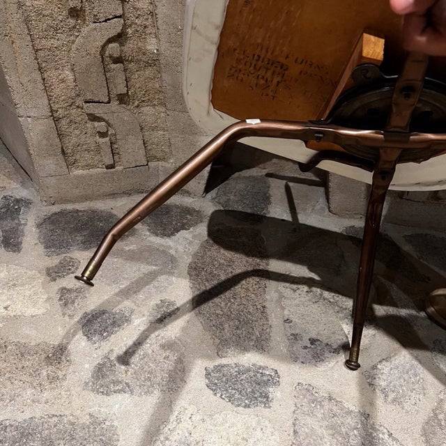 1959 Style Viko Baumritter Atomic Ranch White Swivel Armchair For Sale - Image 10 of 12