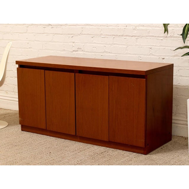Vintage Mid Century Four Door Credenza For Sale In Los Angeles - Image 6 of 12