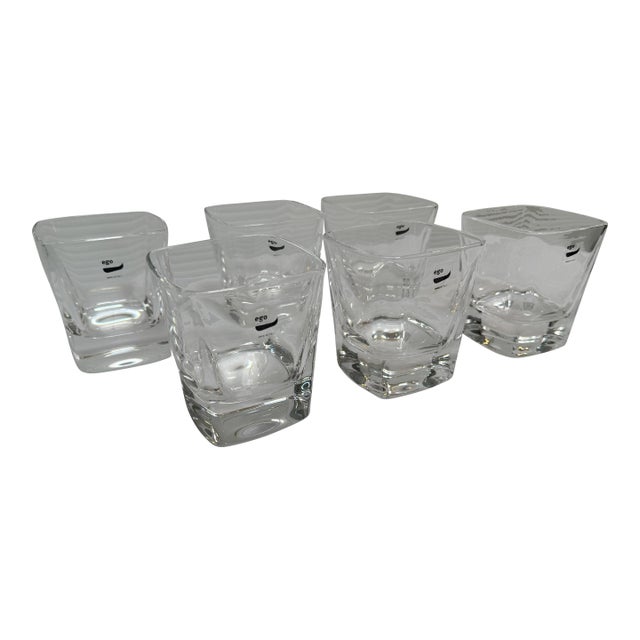 Ego Vetri Delle Venezie Glass Tumblers, Set of Six For Sale
