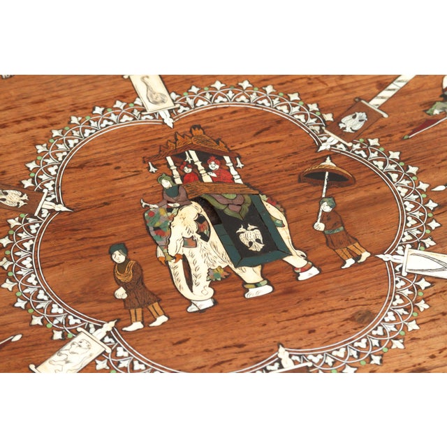 Wood Exquisite Mid-Century Inlay Side Table For Sale - Image 7 of 12