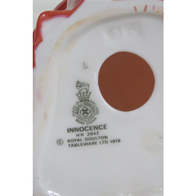 Ceramic Royal Doulton Hn 2842 Innocence English Bone China Porcelain Figurine For Sale - Image 7 of 10