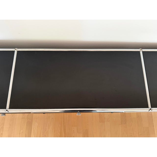 Black Black Ral 9011 Sideboard with 8 Compartments, 4 Doors and Pull-Out Shelf by Fritz Haller for USM Haller, Switzerland, 2000s For Sale - Image 8 of 18