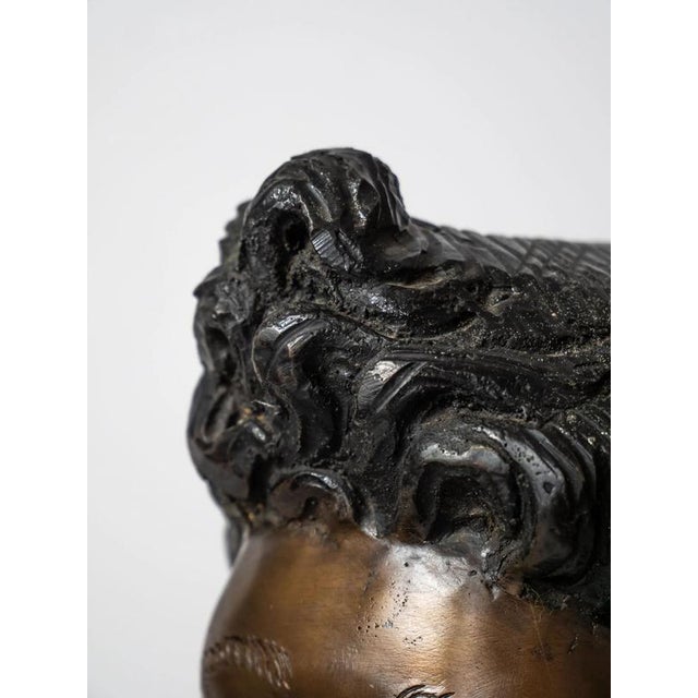 Large Bronze Statue of Cupids Carrying a Torch For Sale - Image 6 of 18