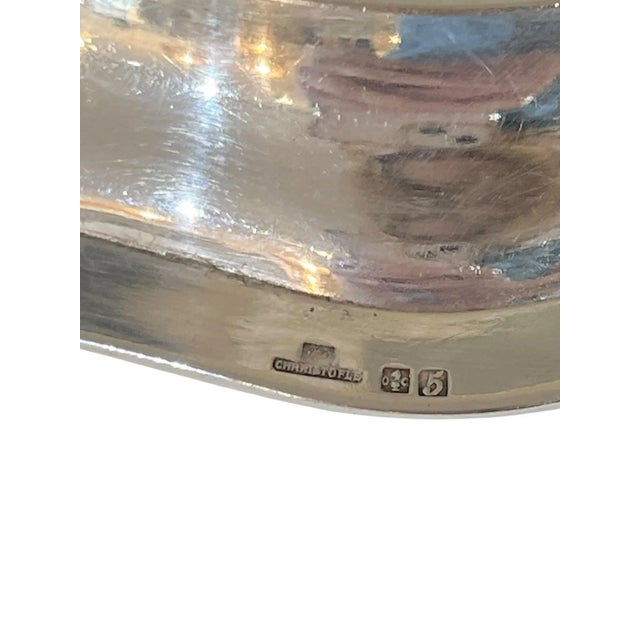 Mid 20th Century Pair Vintage Christofle French Silver Plate Wine Bottle Coasters For Sale - Image 11 of 12