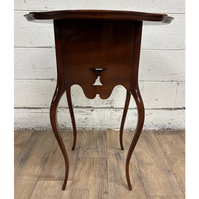 Antique Art Nouveau Edwardian Style Parlor Occasional Lamp Table For Sale - Image 9 of 10