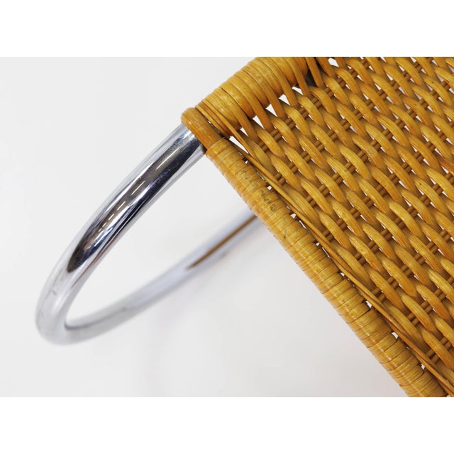 MF10 Cantilever Chairs in Woven Straw by Ludwig Mies van der Rohe for Thonet, 1970, Set of 5 For Sale - Image 13 of 16