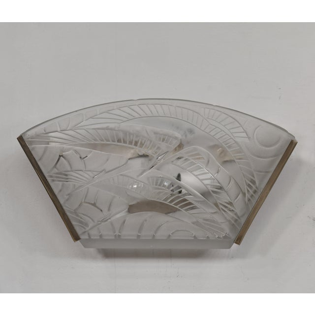1930s French Art Deco Wall Sconces by Pierre d'Avesn Lorrain Daum 1930 France #1 - A Pair For Sale - Image 5 of 18
