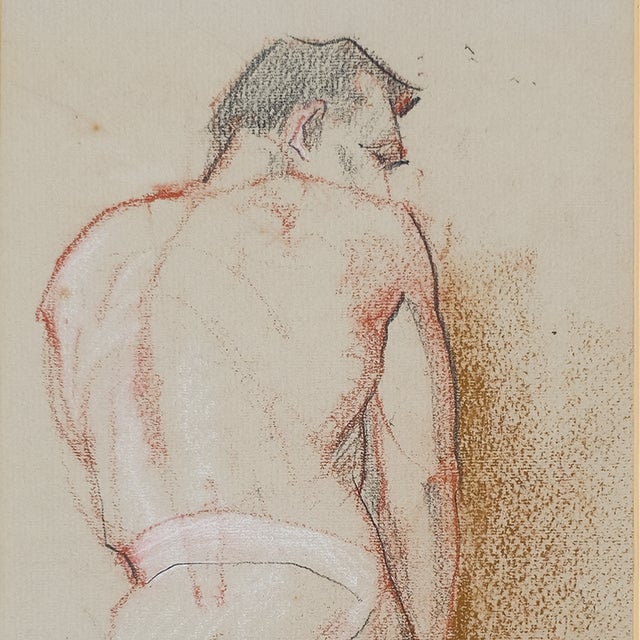 Mid-Century Modern Study of a Male Nude - Paul Horbay, C. 1940s For Sale - Image 3 of 6