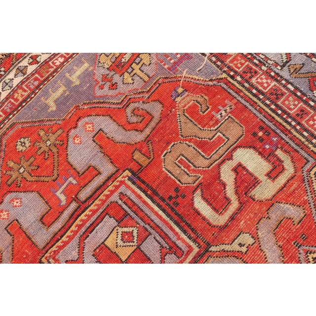 Antique Caucasian Kazak Rug With Bold Geometric Medallion Design 4'4 X 8'1 For Sale - Image 13 of 13