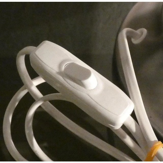 Silver Table Lamp with Transparent Lampshade, 1980s For Sale - Image 8 of 9