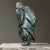 Vintage Folk Hand Carved Inuit Figurative Serpentine Green Marble Sculpture For Sale - Image 4 of 9