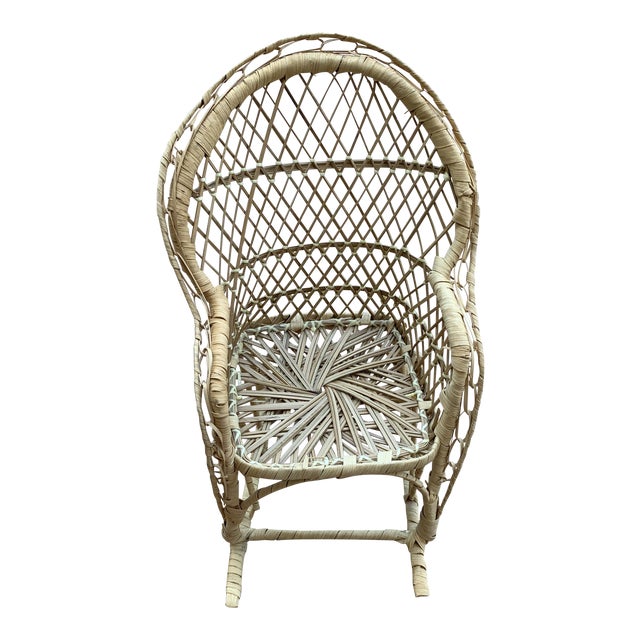 Vintage Wicker Miniature Rocking Chair Plant Stand Chairish