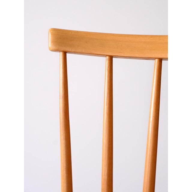 Brown Scandinavian Stick Chair, 1960s For Sale - Image 8 of 9
