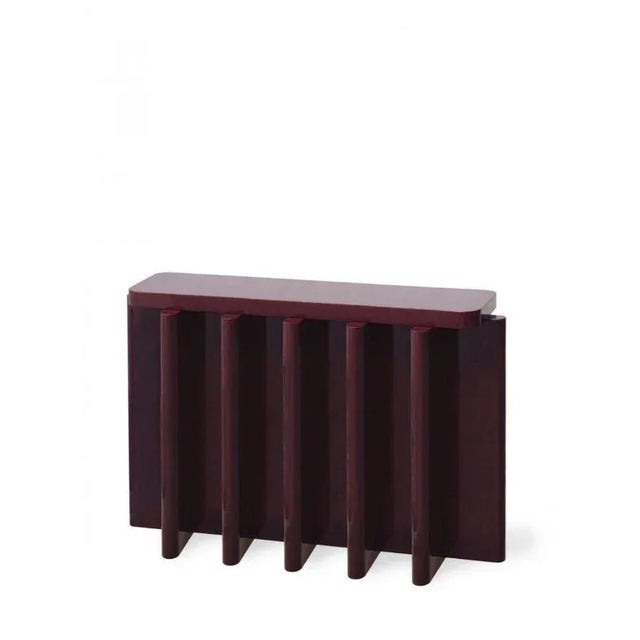 Spina c5.1 console table by cara davide dimensions: d 130 x w 35 x h 80 cm materials: solid nut wood, lacquered mdf. Also...