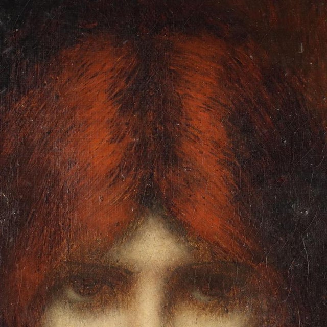 After Jean-Jacques Henner, Portrait, Oil on Canvas, Framed For Sale - Image 5 of 12