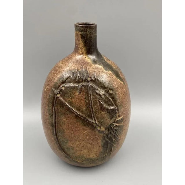 West German Fat Lava Style Studio Ceramic Vase by Luise Duncker, Germany, 1960s For Sale - Image 4 of 10