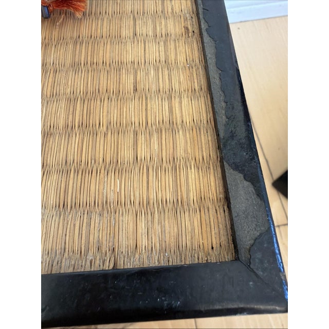 VTG Nishi & Co Japanese Geisha Doll in Ornate Kimono w/ Guitar on Bamboo Stand For Sale - Image 9 of 9