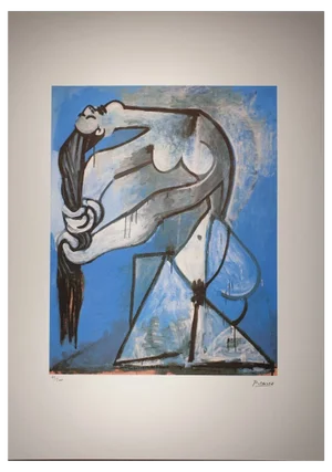 After Pablo Picasso, Cubist Female Portrait, Lithograph, 1970s
