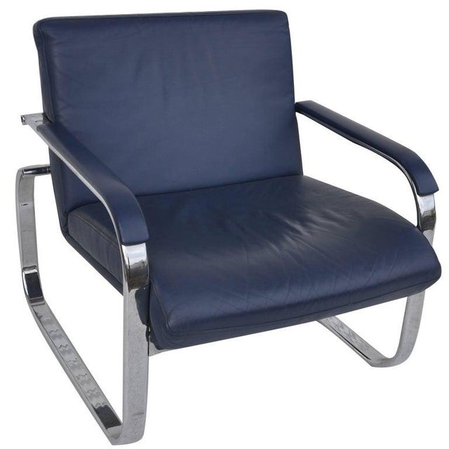 1980s Midcentury Lounge Chair in the Style of Milo Baughman For Sale - Image 5 of 5
