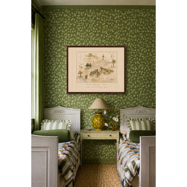 Beige E H Shepard 1926 Antique Map of the Hundred Acre Wood Fine Art Mounted Board Print 30" X 24" For Sale - Image 8 of 12