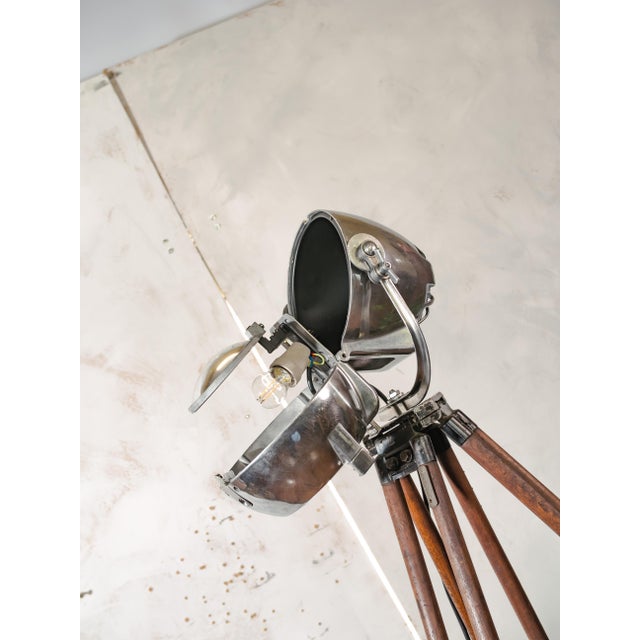 Patt 123 Theater Spotlight on Wooden Tripod Floor Lamp from Strand Electric, 1950s For Sale - Image 10 of 18