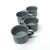 1990s Ultrastone Gray Mottled Ceramic Coffee Cups by Mikasa - Set of 4 For Sale - Image 5 of 7