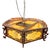 1950s Mid-Century Carved Chinese Rosewood Painted Lantern Hanging Chandelier Lamp For Sale - Image 10 of 14