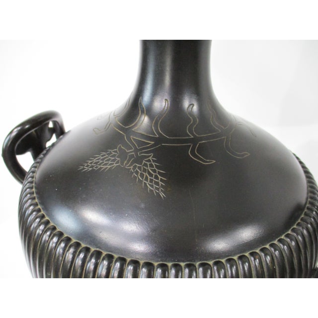 1930s Asian Bronze Meiji Period Styled Table Lamp For Sale - Image 5 of 12