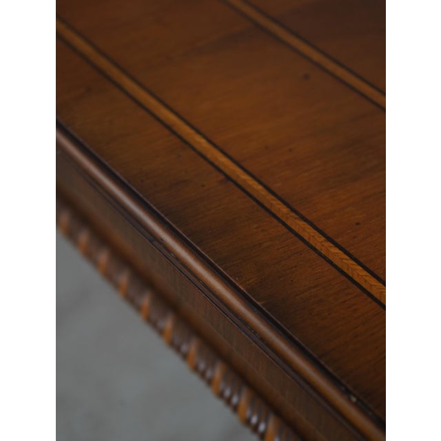 Baker Walnut Stately Homes Dining Table For Sale In Philadelphia - Image 6 of 18