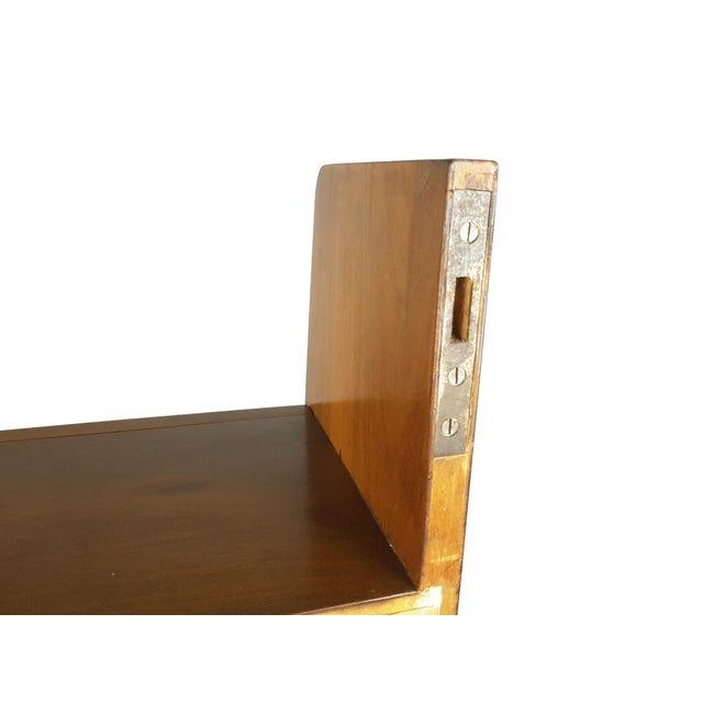 Mid-Century Modern Wooden Drop Off Wall Secretary attributed to Marcel Gascoin, 1950s For Sale - Image 16 of 18