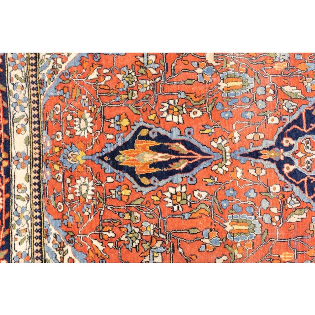 Antique Persian Mohtasham Kashan Rug 4’3" X 6’5" For Sale - Image 4 of 10